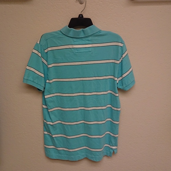↗️AEROPOSTALE↗️ Striped Light Blue Polo - Picture 2 of 2